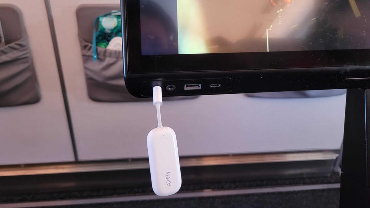 The Airfly Pro is an in-flight must - and it's on sale right now. Picture: Escape/Stephanie Yip