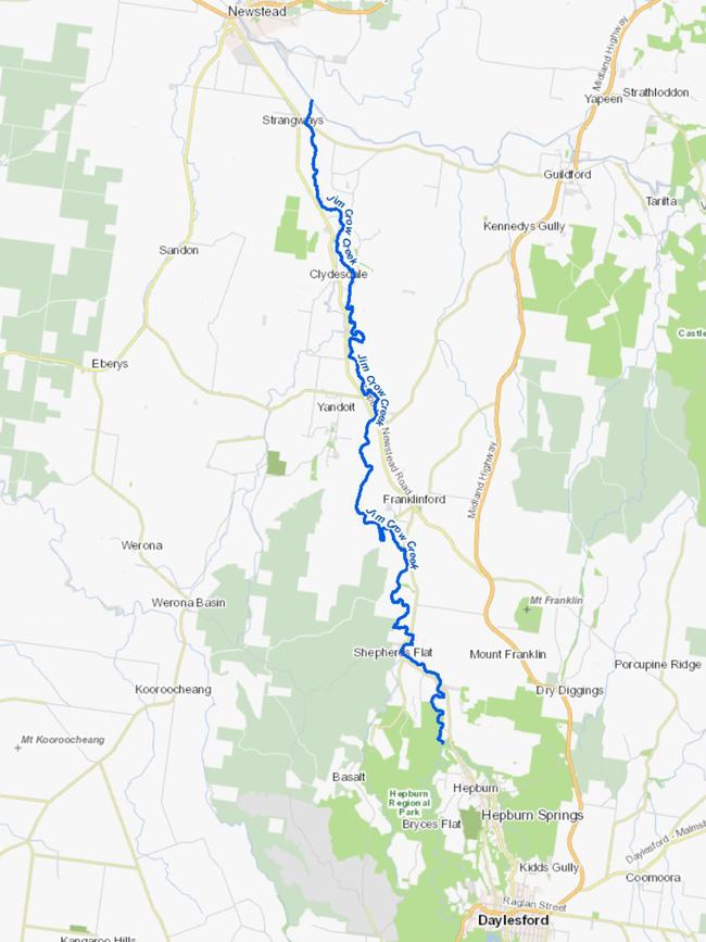 The path of Larni Barramal Yaluk in central Victoria. Photo: Hepburn Shire