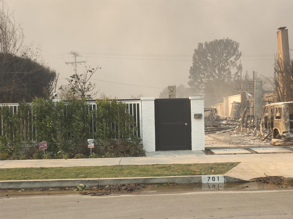 After the home was tragically lost in the Pacific Palisades wildfire. Picture: Backgrid