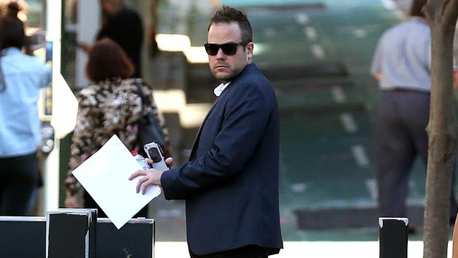 The alleged victim David Butler leaves the Brisbane District Court. Picture: NCA NewsWire/Jono Searle