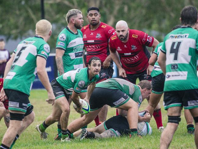 Griffith Uni Colleges Knights and Palm Beach Currumbin Alleygators at Heeb Street, Ashmore. Picture; Glenn Campbell