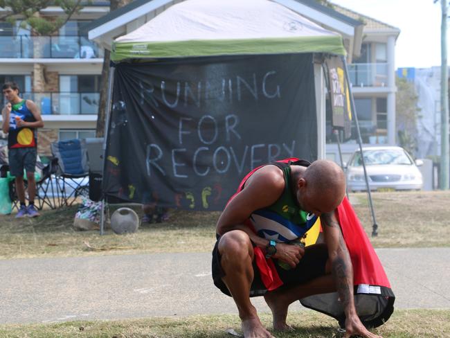 Tweed Head local Brendan Larcombe completed a massive 103km run to raise awareness in the fight for those struggling with ice addiction. Picture: Supplied