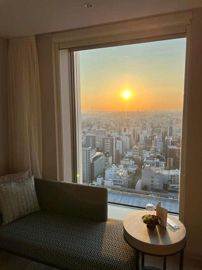 A view from my room on the 22nd floor of the Centara Grand Hotel Osaka. Picture: Chantelle Francis / news.com.au