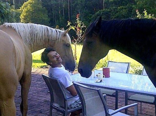 Mr Jerabek says he likes the serenity of his wellness retreat and his horses. Picture: Supplied