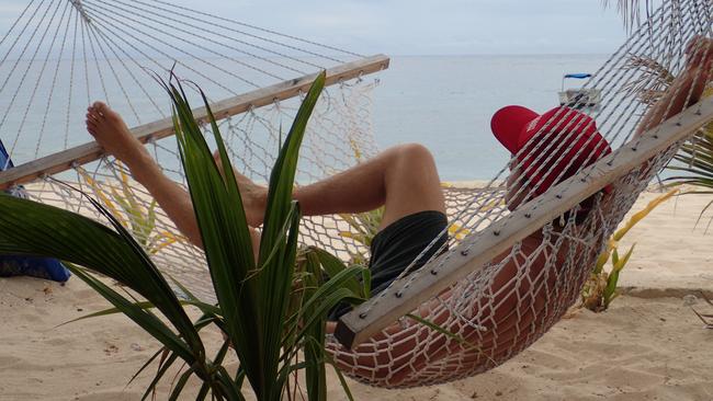 Tyson Mayr enjoying some quality hammock time. Picture: Tyson Mayr