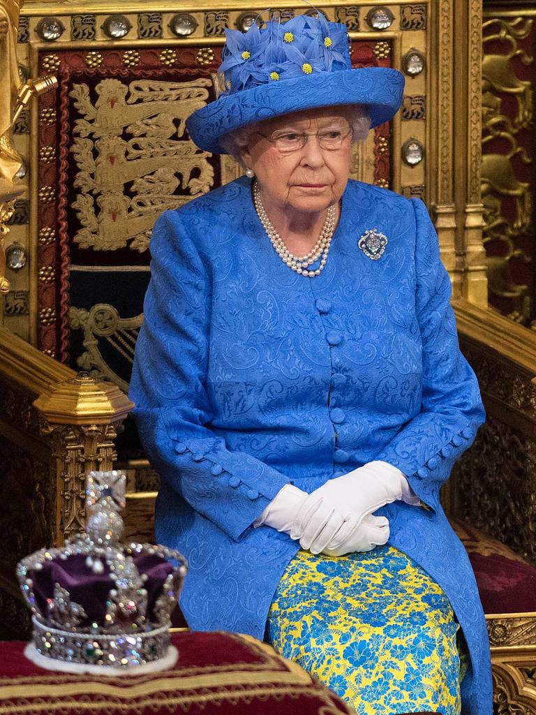 This hat the Queen wore last time was seen by some as a nod to the EU. Picture: Stefan Rousseau / POOL / AFP.