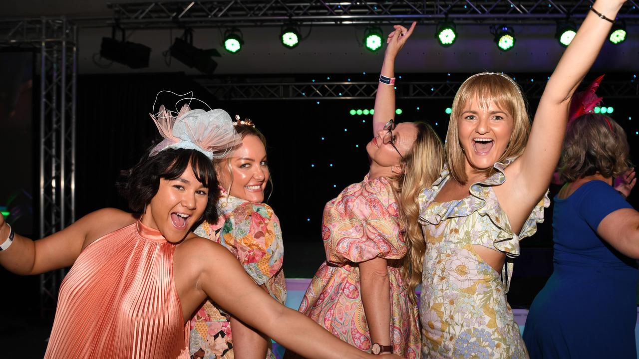 Jessica Brittain, Belinda Wilson, Suse Danford and Laura Egorov at Darwin Ladies Day. Picture: (A)manda Parkinson