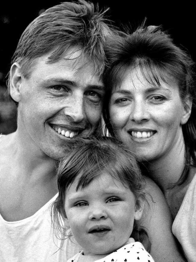 Bomber with ex-wife Annette and daughter Lauren.