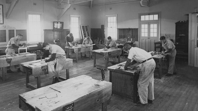 Boys in a workshop at Mount Penang.