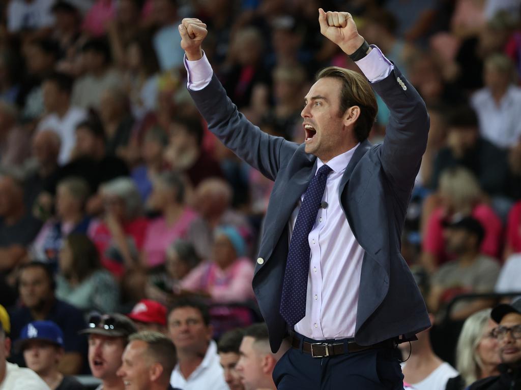 Sydney Kings coach Chase Buford has his Kings in a strong position heading into Friday’s crucial Game 3 grand final clash against the New Zealand Breakers. Photo: Fiona Goodall/Getty Images.