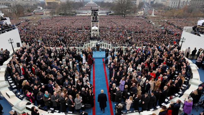 Donald Trump arriving for his first inauguration on January 20, 2017. Picture: Brian Snyder/Reuters