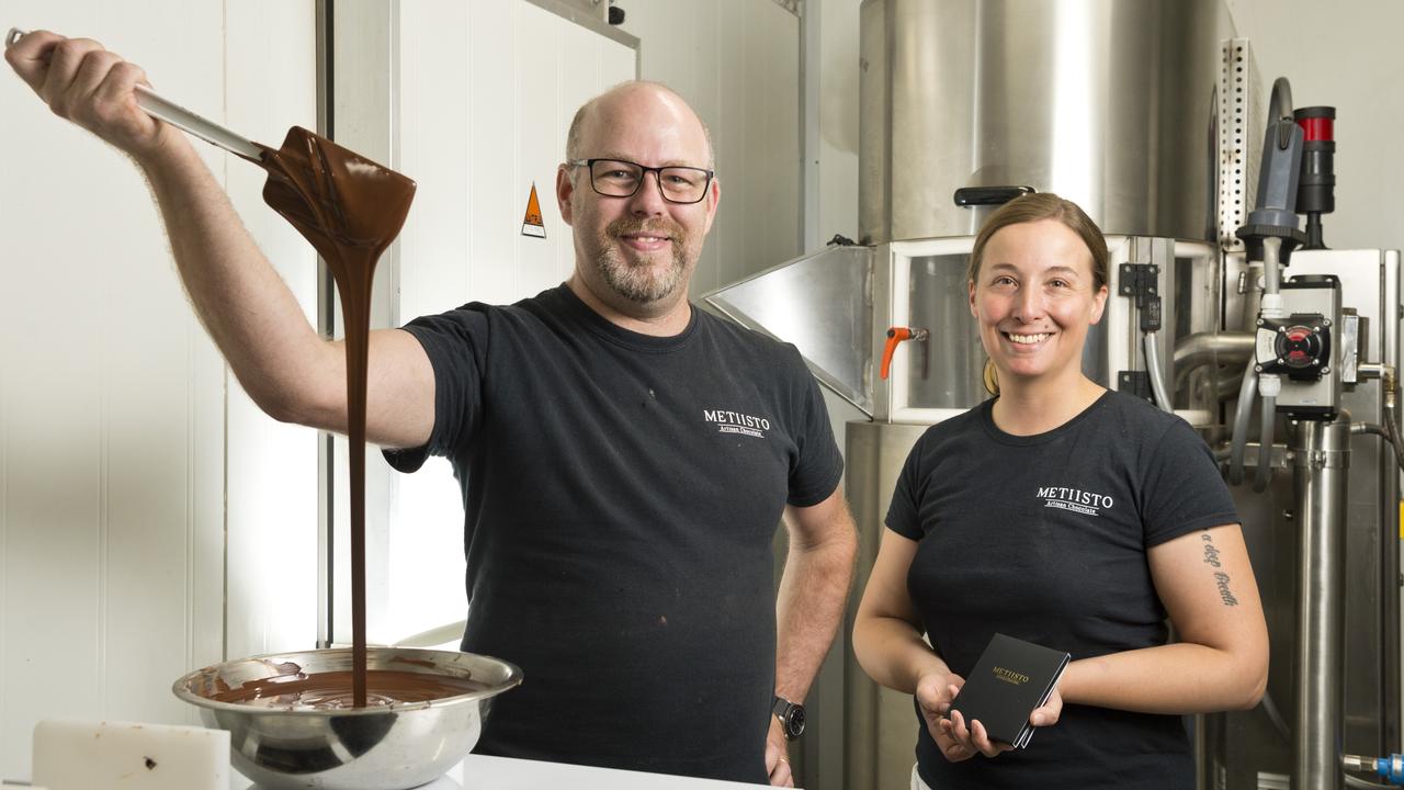 Trevor and Magdalena Smith of Metiisto Artisan Chocolate. Picture: Kevin Farmer