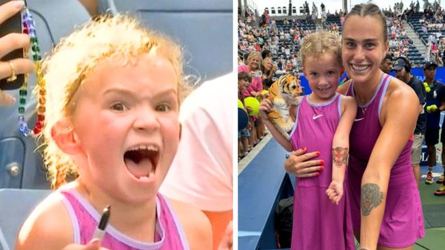 The little girl won over the US Open. Photo: Twitter