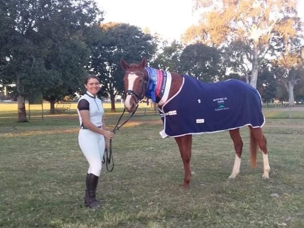 Chloe O'Neill and her horse Another Target