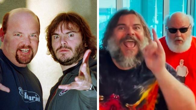 Tenacious D members Jack Black and Kyle Gass.