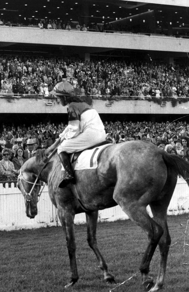 Kevin Langby on the mighty Gunsynd at Randwick.