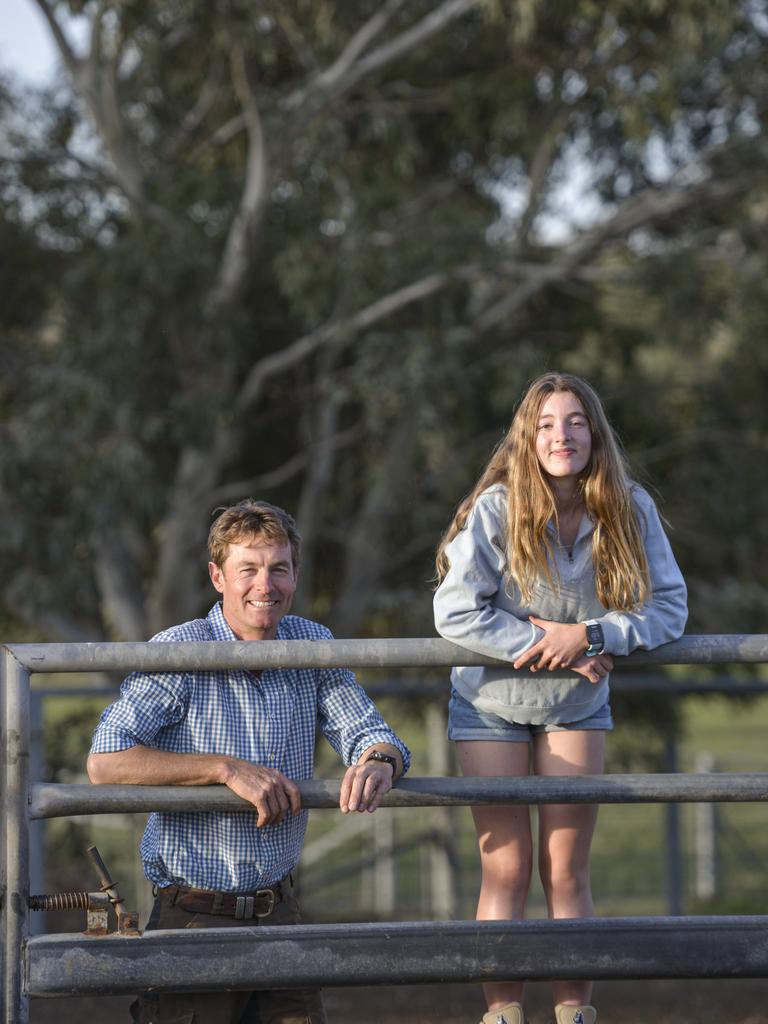 Nick Austin and daughter, Ellie, 15, at Mundarlo. Picture: Dannika Bonser