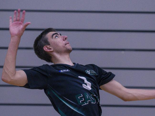 Reynella V Carrum Downs in the Australian Volleyball Schools Cup is being played at the Gold Coast Sports and Leisure Centre in Carrara. Picture: Glenn Campbell