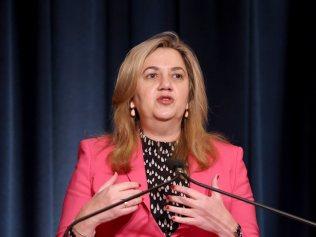 Annastacia Palaszczuk the Primer of QLD,, speaking at the ALP Post Budget Lunch, at the Convention Centre, Sth Brisbane, on Wednesday 22nd June 2022 - Photo Steve Pohlner