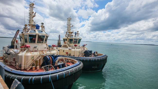 Management from tug boat operator, Svitzer, has informed harbour towage employees and their unions of a planned lockout on November 18. Picture: Glenn Campbell