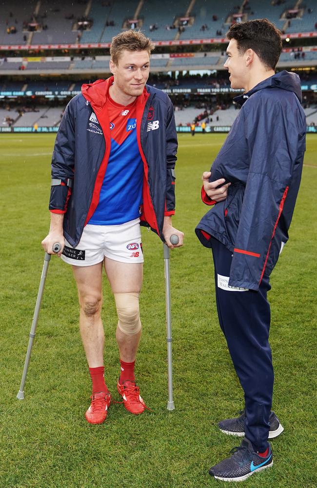 Both Tom McDonald and Marty Hore look set to miss time. Picture: Getty Images