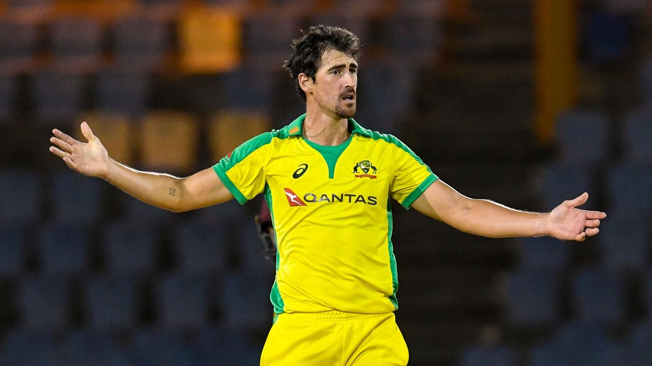 Mitchell Starc is Crash’s tip to be Australia’s leading wicket taker. Picture: Randy Brooks / AFP