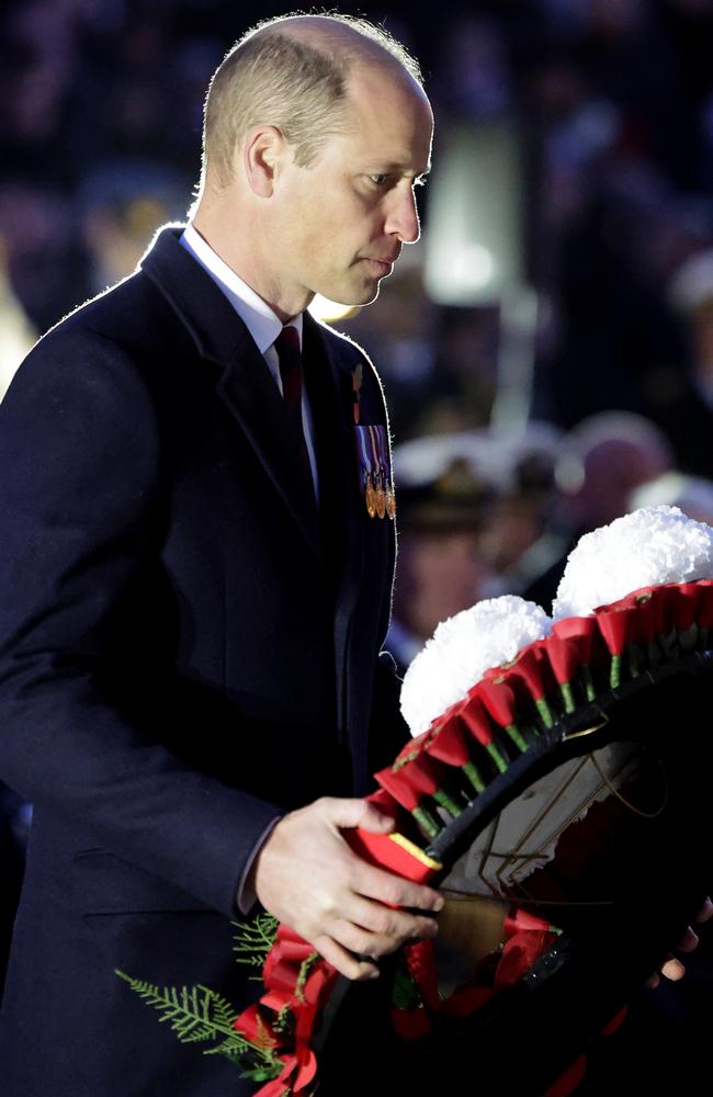 Prince William at the Dawn Service for Anzac Day 2023 at Hyde Park. Picture: Chris Jackson/Getty Images