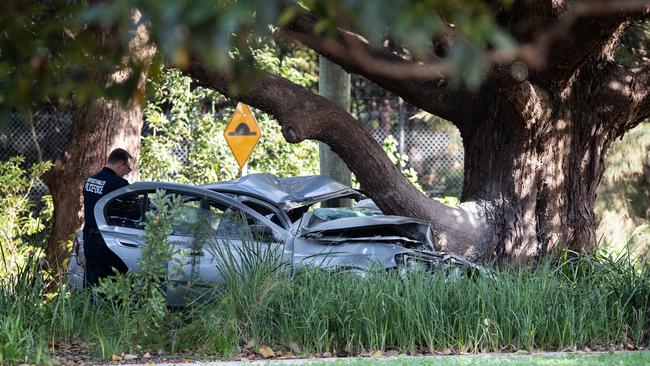 The driver and another passenger were hospitalised after the crash. Picture: Julian Andrews