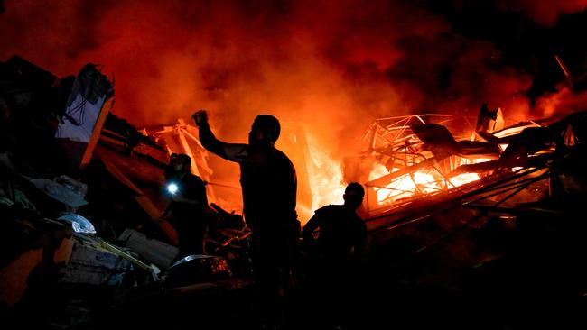 The aftermath of an Israeli strike on Gaza City. Picture: Omar El-Qattaa/AFP