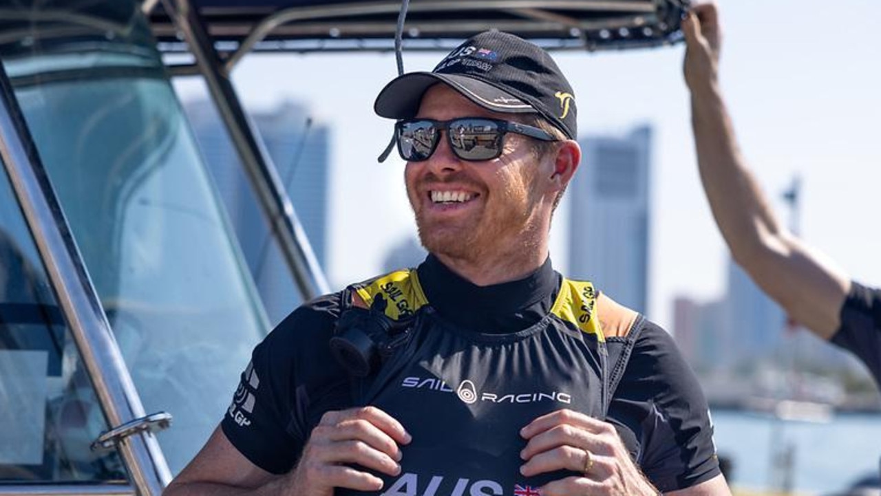 Australia’s driver Tom Slingsby threw down the gauntlet. Pictures: SailGP