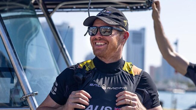 Australia’s driver Tom Slingsby threw down the gauntlet. Pictures: SailGP