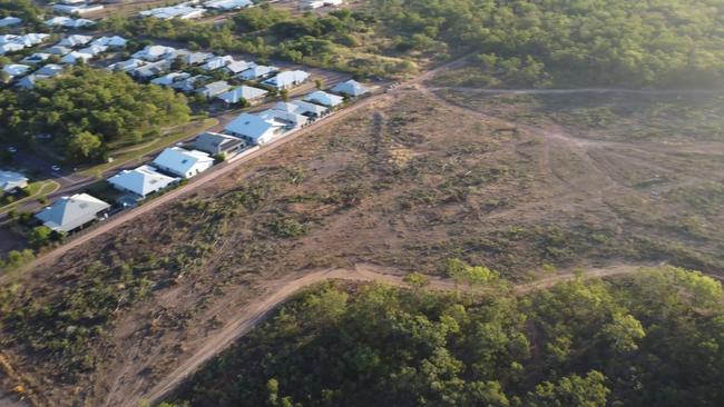 Land cleared for Defence Housing Australia’s estate at Lee Point.