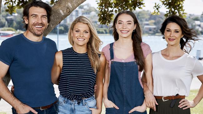 The new family on Home And Away — played by actors Rohan Nichol, Sophie Dillman, Kestie Morassi and Anna Cocquerel.