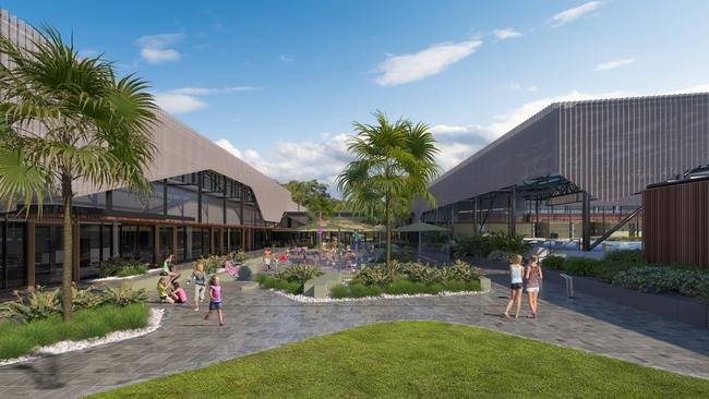 An artist's impression of the Pimpama Sports Hub which is due to open in mid-2021.