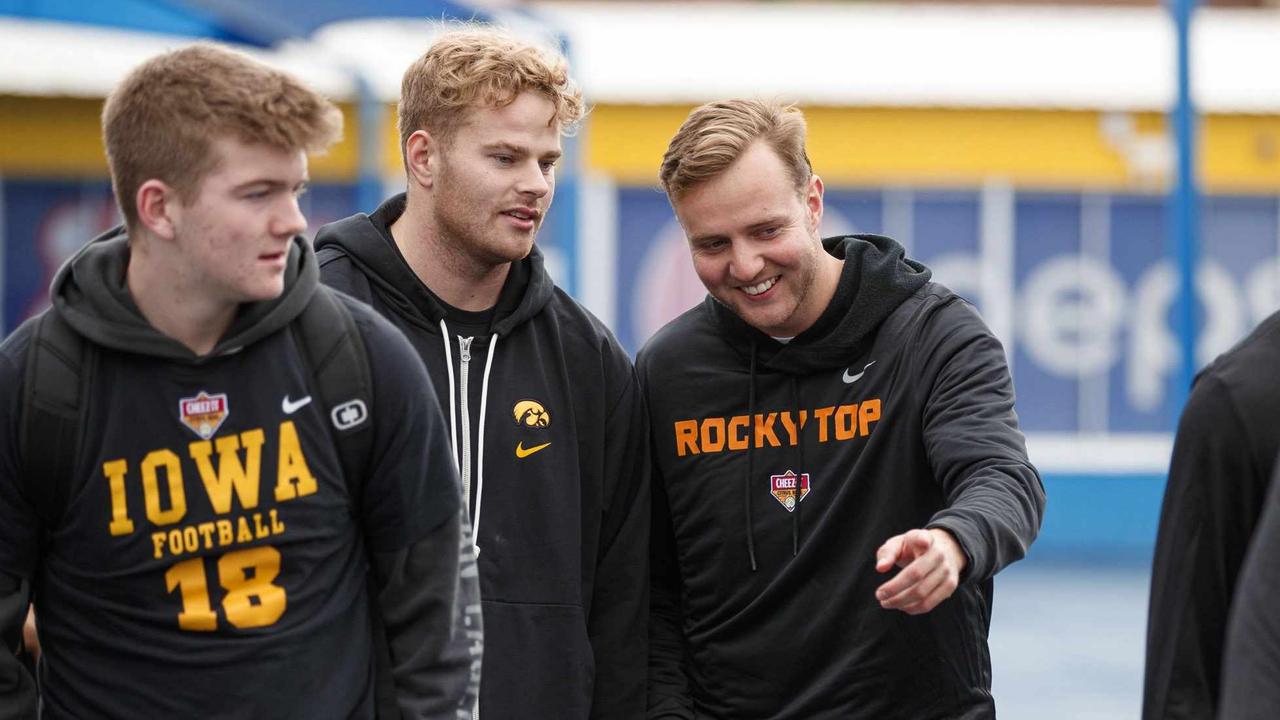 Tory Taylor (middle) with friend Jackson Ross.