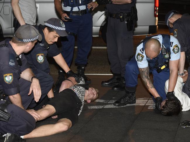 Premier Mike Baird maintains violence is down in the Cross. Picture: Gordon McComiskie