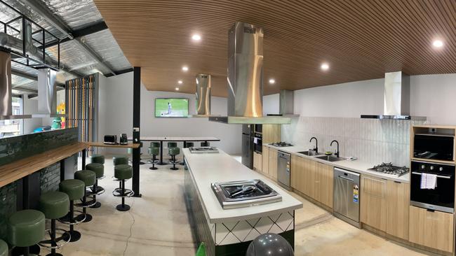 Inside the modern shared kitchen at BIG4 Yarra Valley Park Lane Holiday Park.