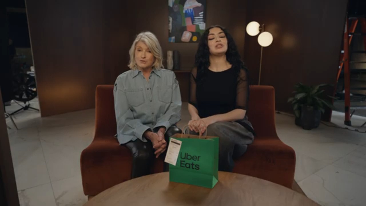 "We Listen & We Don’t Judge" Uber Eats Super Bowl advert 2025