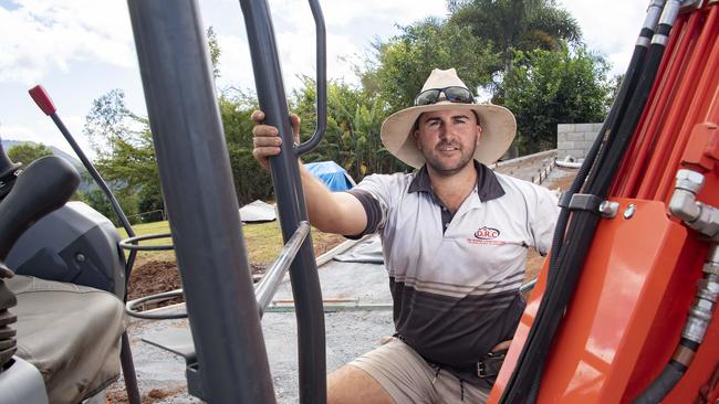 Concreter Matt De Roma has to work seven-day weeks sometimes to keep up with the demand he is facing, pictured here at a Goldsborough job site. Picture Brian Cassey