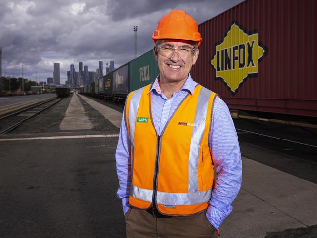 MELBOURNE, AUSTRALIA - NewsWire Photos - December 10, 2021: Pacific National CEO Paul Scurrah poses for a photograph at the Pacific National Freight Terminal in Melbourne. Picture: NCA NewsWire / Daniel Pockett