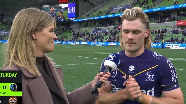 Papenhuyzen was grateful for the support. Photo: Fox Sports