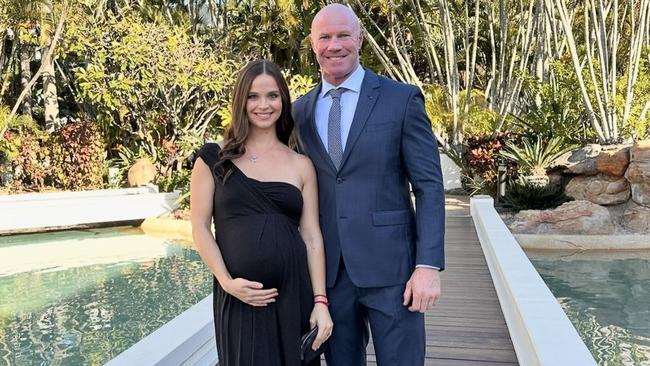 Lauren Brant and Barry Hall at Brant’s brother Tyron's wedding.