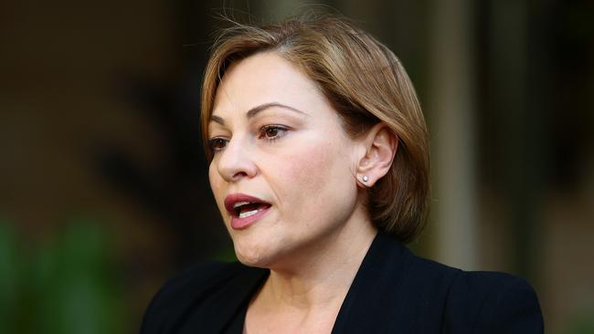 Queensland Deputy Premier Jackie Trad speaks during a press conference at Parliament house in Brisbane, Friday, September 6, 2019. Queensland Deputy Premier Jackie Trad will not be investigated by the state's corruption watchdog over a controversial investment property purchase in Brisbane, which she failed to properly declare (AAP Image/Jono Searle) NO ARCHIVING