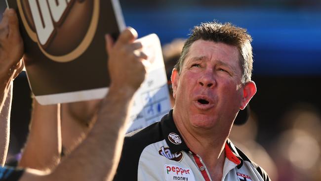 St Kilda coach Brett Ratten will make the hard calls to get the best results for his club. Picture: Matt Roberts/AFL Photos/via Getty Images