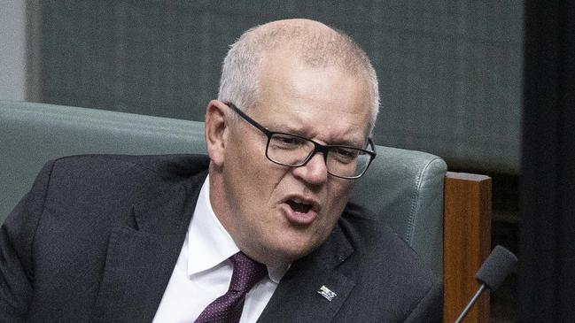 CANBERRA, AUSTRALIA - NewsWire Photos SEPTEMBER 05, 2022: Former Prime Minister Scott Morrison during Question Time in the House of Representatives at Parliament House in Canberra.  Picture: NCA NewsWire / Gary Ramage