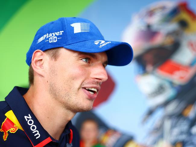 ZANDVOORT, NETHERLANDS - AUGUST 22: Max Verstappen of the Netherlands and Oracle Red Bull Racing looks on in the Paddock during previews ahead of the F1 Grand Prix of Netherlands at Circuit Zandvoort on August 22, 2024 in Zandvoort, Netherlands. (Photo by Mark Thompson/Getty Images)