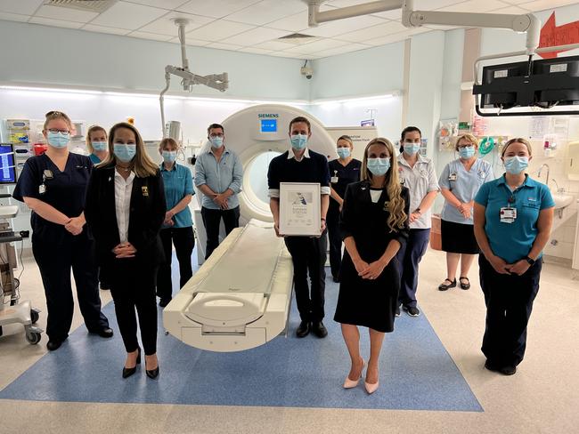 Take a bow: Gosford Hospital’s stroke team (L-R) Lauren Wheeler, Gemma Walker, Samantha Dagasso, Dianne Livermore, Dr Bill O’Brien, Dr James Evans, Katie Ercan, Kim Malkin, Jade Edwards, Rhonda O’Neil and Elise Pendlebury. Picture: supplied