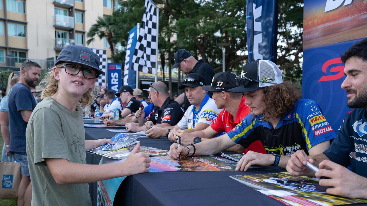 Zanda Williams at the Driver and Rider signing at Darwin Waterfront for betr Darwin triple crown 2023 Picture: Pema Tamang Pakhrin