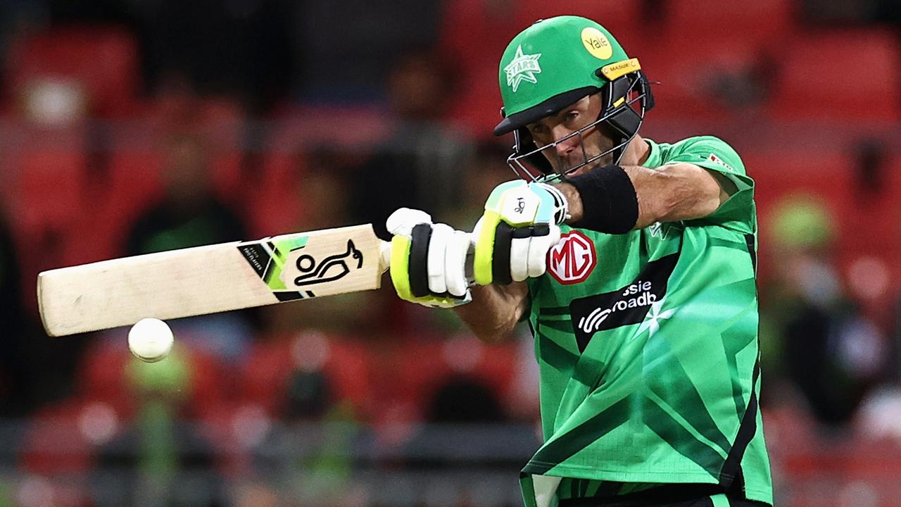 SYDNEY, AUSTRALIA - DECEMBER 12: Glenn Maxwell of the Stars bats during the Men's Big Bash League match between the Sydney Thunder and the Melbourne Stars at GIANTS Stadium, on December 12, 2021, in Sydney, Australia. (Photo by Cameron Spencer/Getty Images)