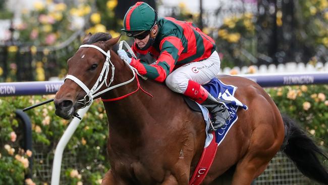 September Run maintained her unbeaten record down the straight at Flemington. Picture: Getty Images